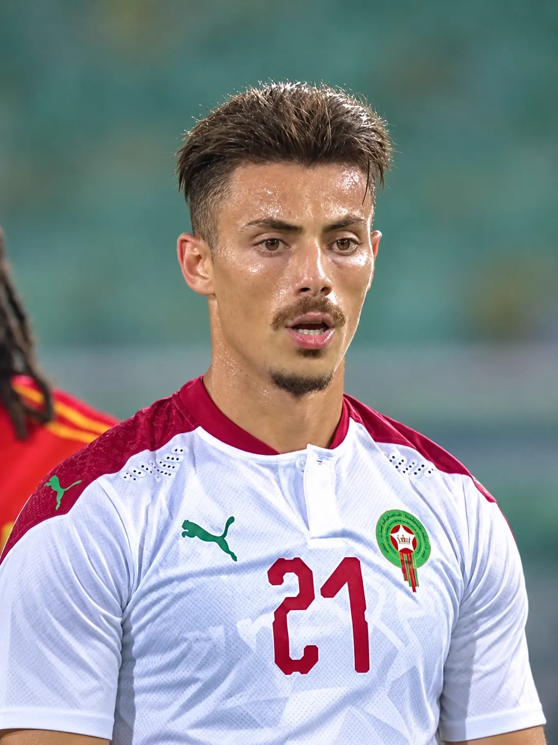 Moha Rharsalla con la camiseta de la selección de Marruecos
